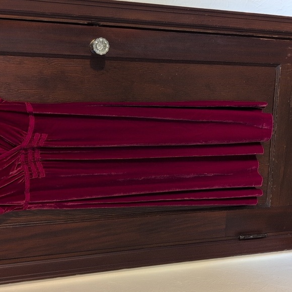Sundance Velvet Red Tank V Neck Dress Size 8 Petite - Picture 4 of 7